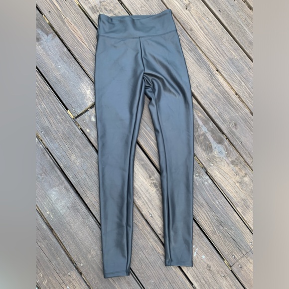 Express XS Faux Leather Leggings High Waist - Picture 1 of 3